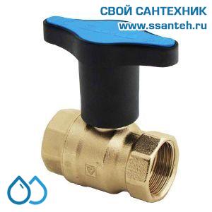 14674 HERZ 1220656 Кран шаровой синяя ручка, DN50, PN25, -30...+150°C, Kvs 270 м3/час, без покрытия
