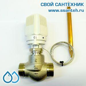 18817  TERMICUS T50V7723-21 Регулятор температуры прямого действия, DN20, +20...+50°С,  Kvs 5,0 м3/час, с выносным термобаллоном